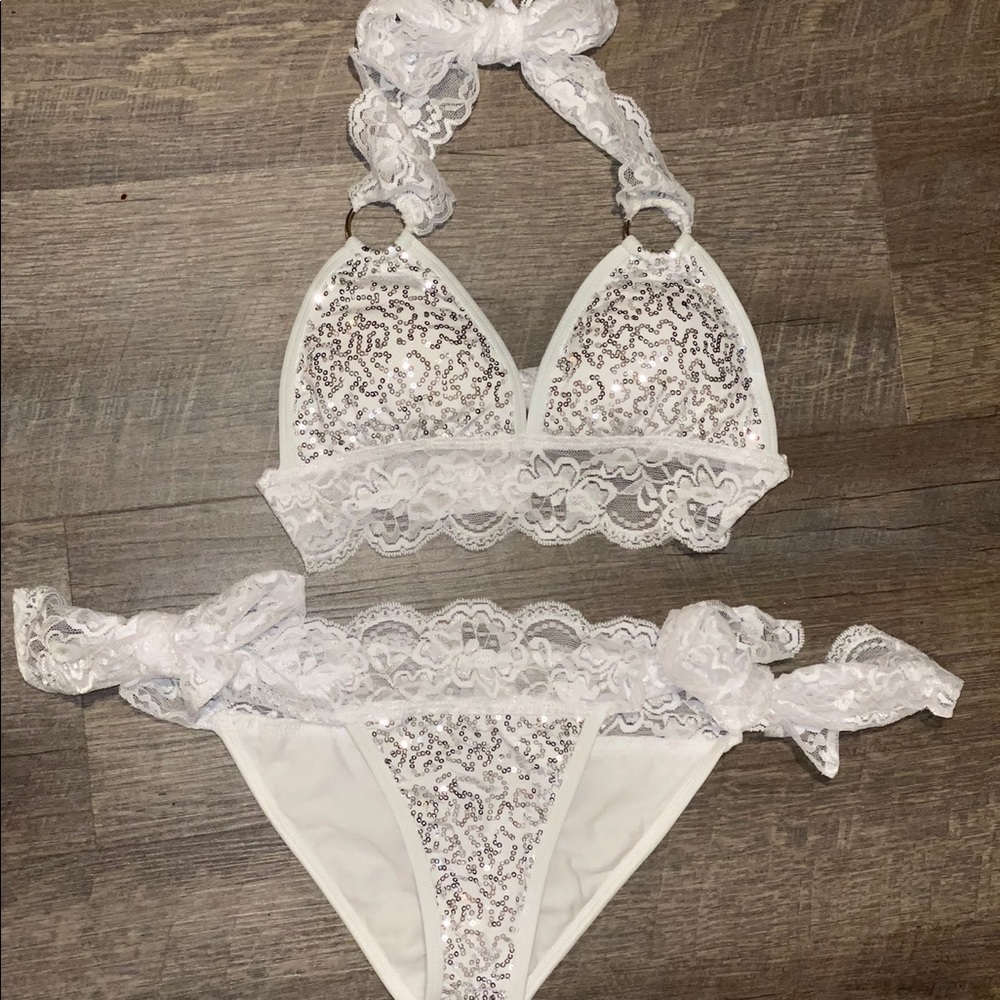 Daisy Corsets Two Piece Sequin Bikini Size Medium